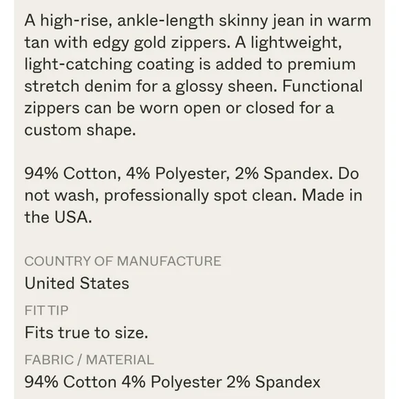 L'AGENCE // sabine zip skinny high rise ankle zipper dark khaki coated jeans - Picture 16 of 16